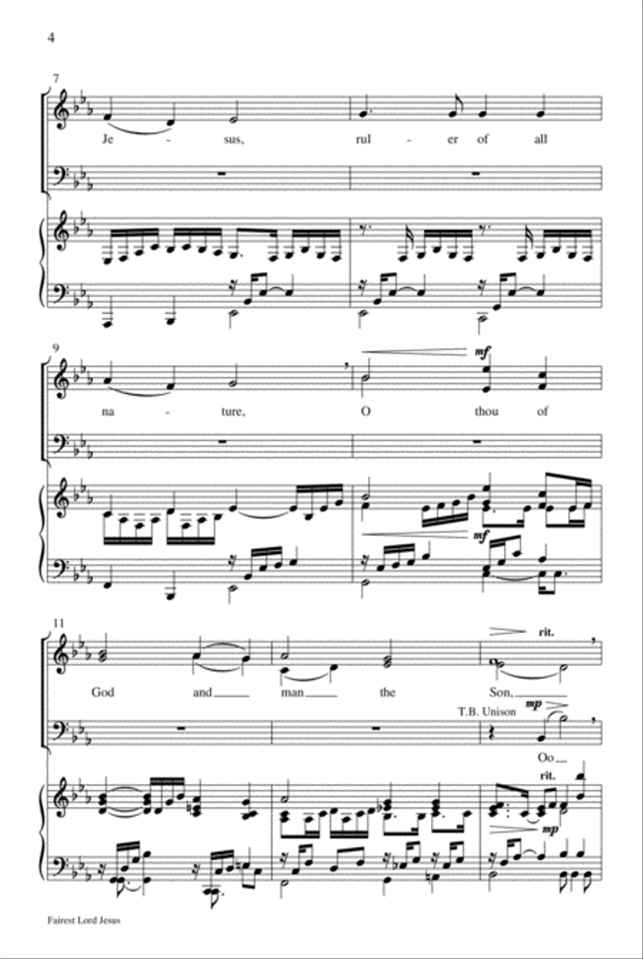 Fairest Lord Jesus Fairest Lord Jesus 4-Part scores gallery preview page 14