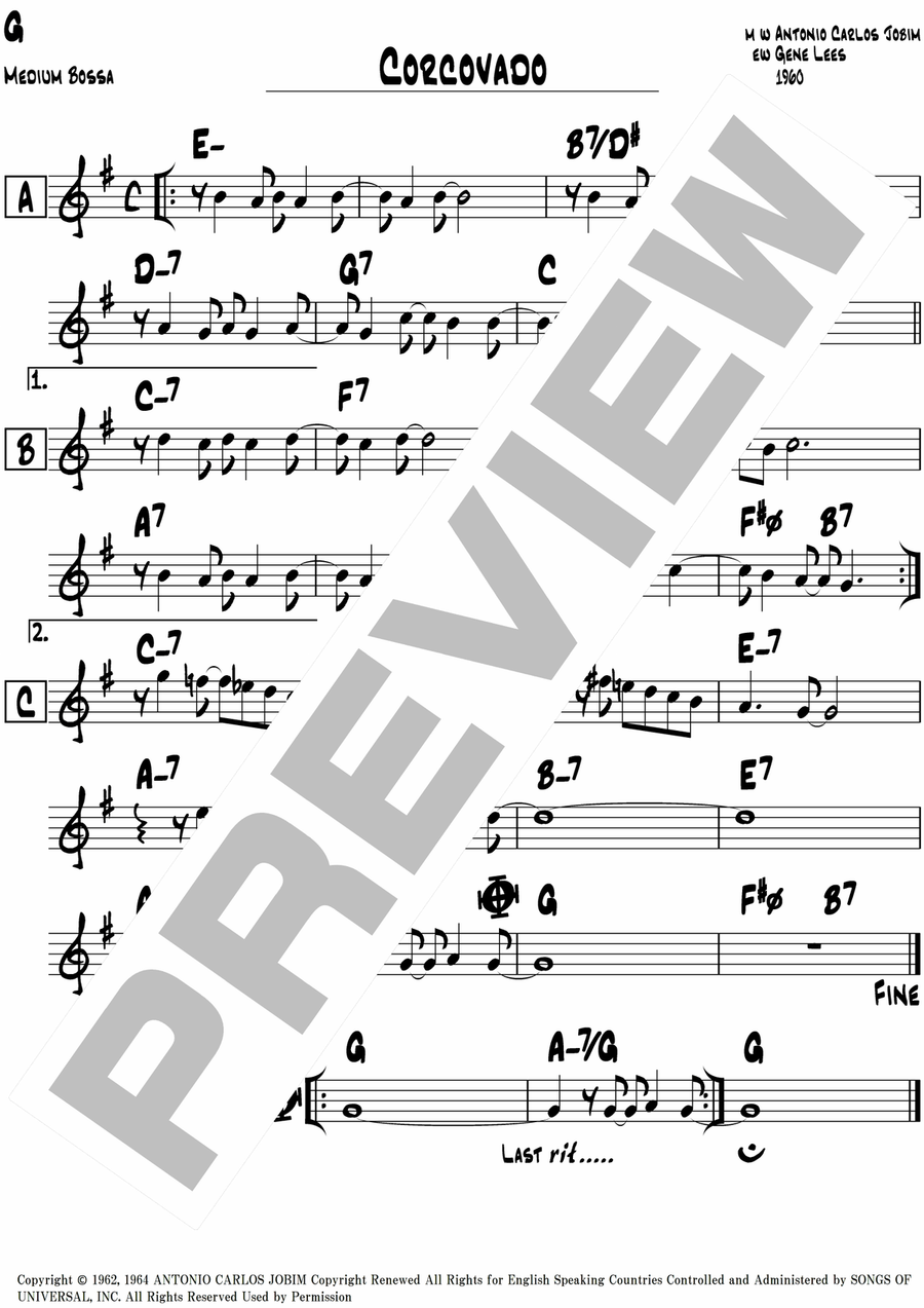 Quiet Nights Of Quiet Stars (Corcovado) Piano scores gallery preview page 6