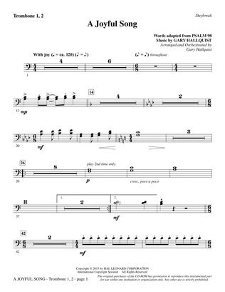 A Joyful Song - Trombone 1 & 2