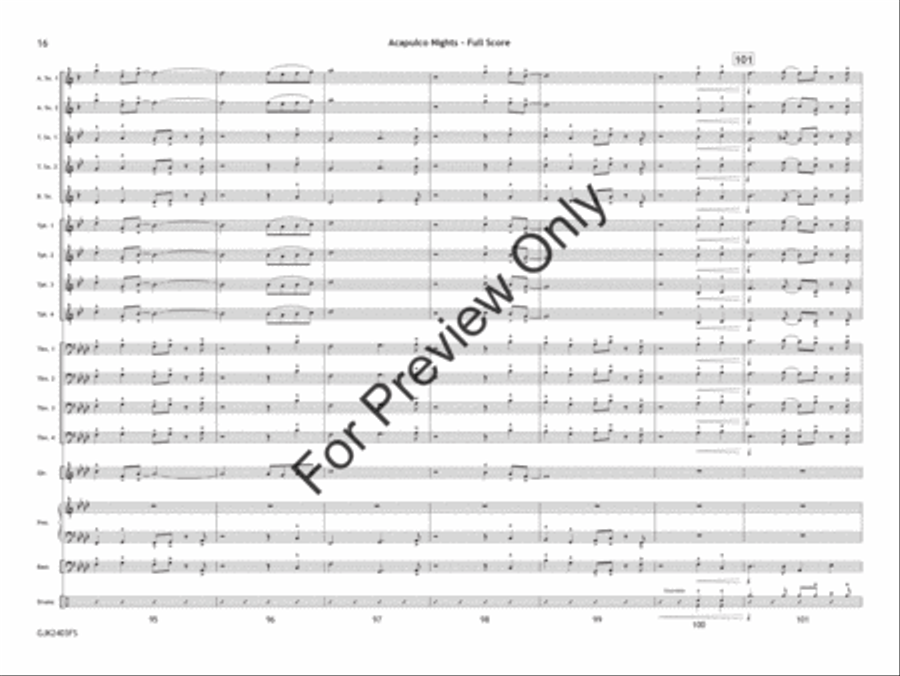 Acapulco Nights Acapulco Nights Jazz Ensemble scores gallery preview page 17