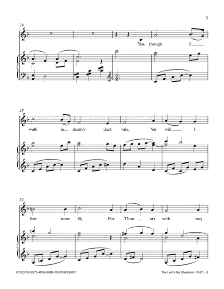 The Lord's My Shepherd The Lord's My Shepherd Medium Voice scores gallery preview page 3