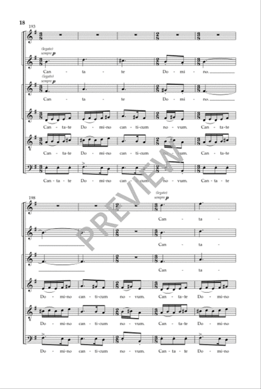 Cantate Domino - SSAATTB Choir scores gallery preview page 19