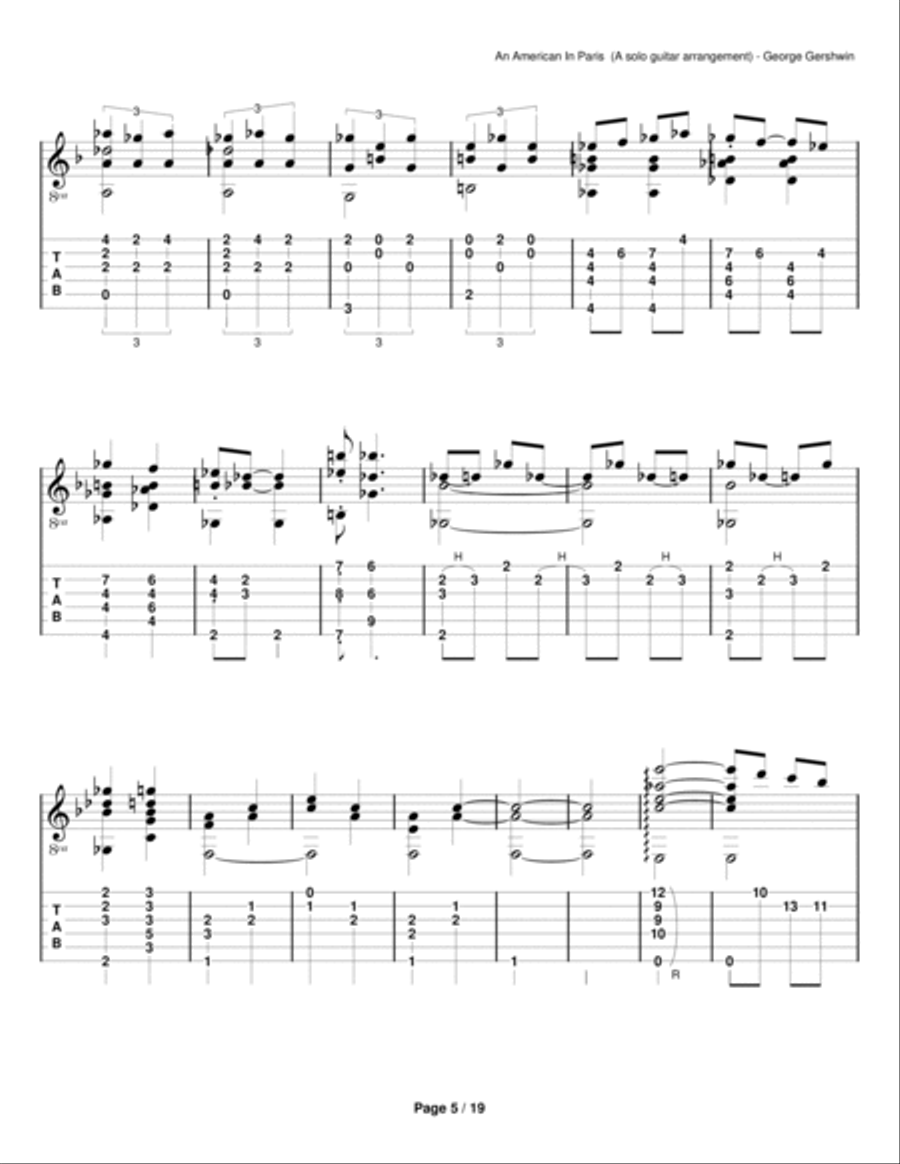 An American In Paris Electric Guitar scores gallery preview page 5