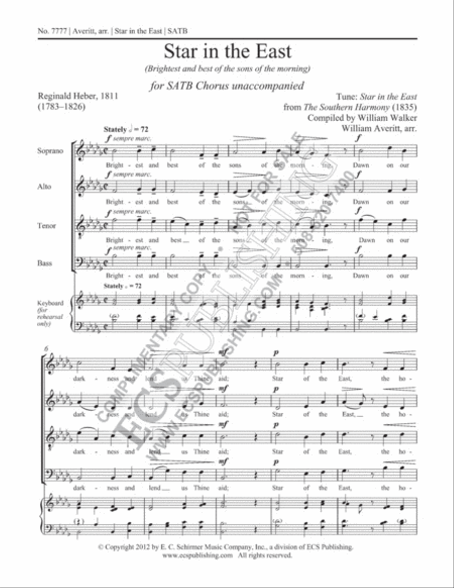 Star in the East 4-Part scores gallery preview page 2