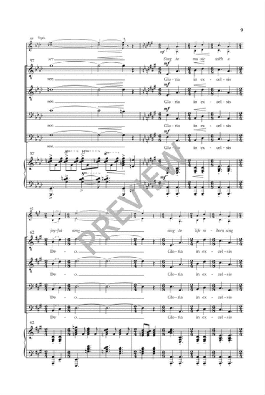 Gloria Fanfare - TTBB TTBB scores gallery preview page 10