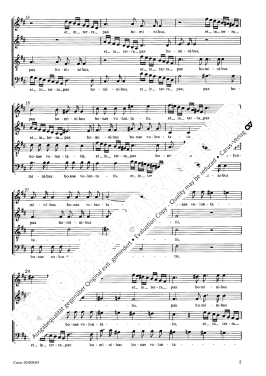 Introduzione e Gloria 4-Part scores gallery preview page 6