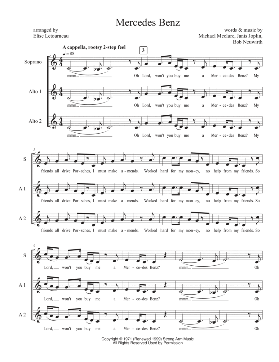 Mercedes Benz Mercedes Benz A Cappella scores gallery preview page 1