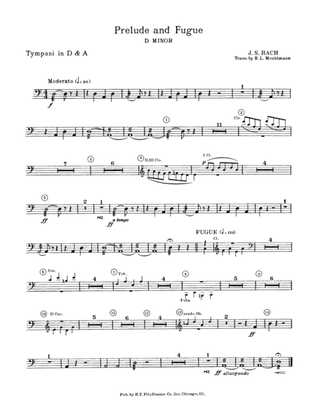 Book cover for Prelude and Fugue in D minor: Timpani
