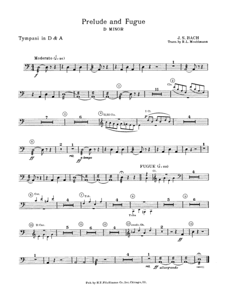 Prelude and Fugue in D minor: Timpani
