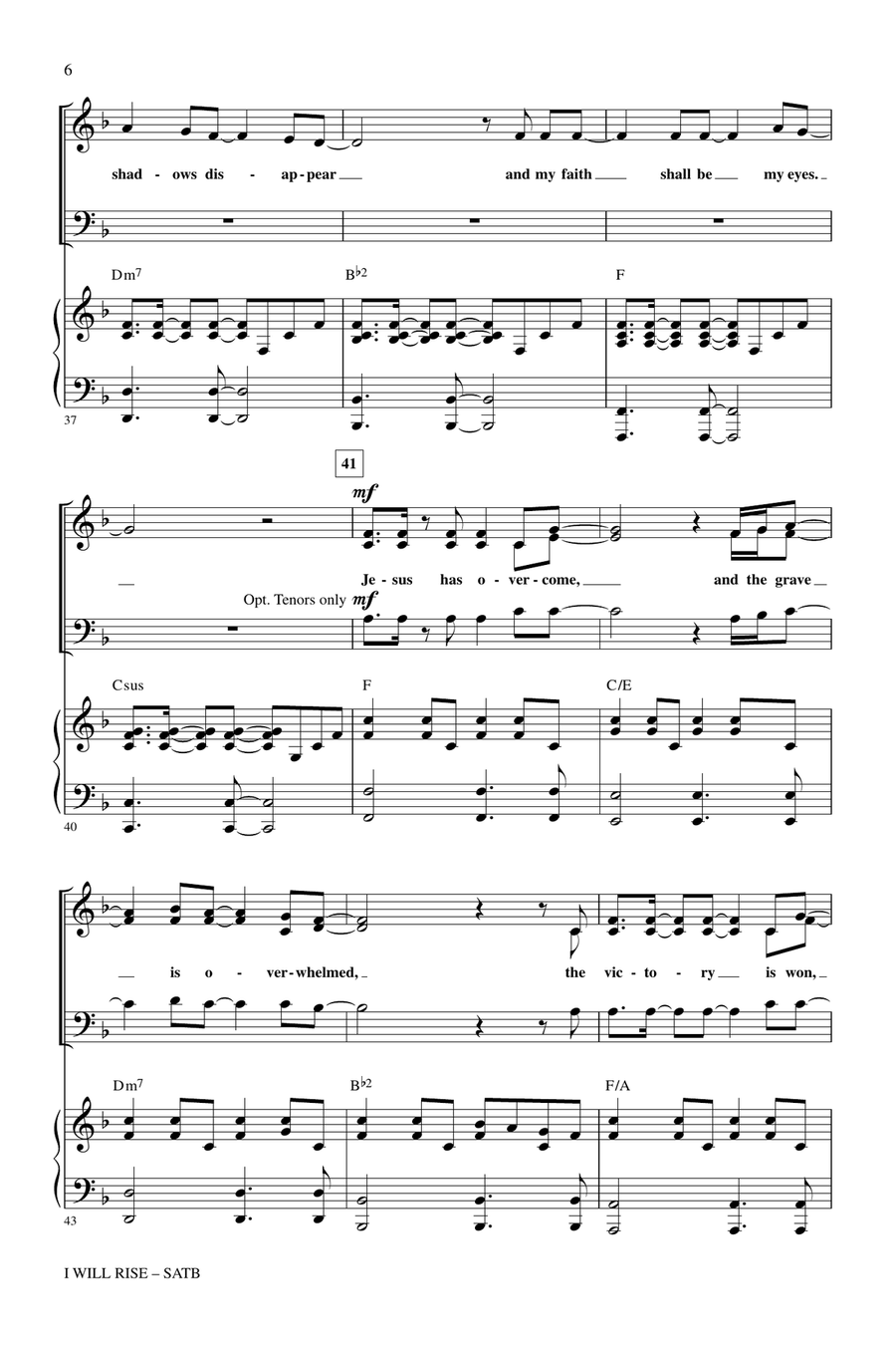 I Will Rise 4-Part scores gallery preview page 5