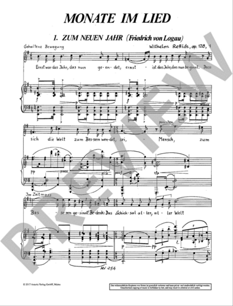 Monate im Lied op. 128 High Voice scores gallery preview page 2
