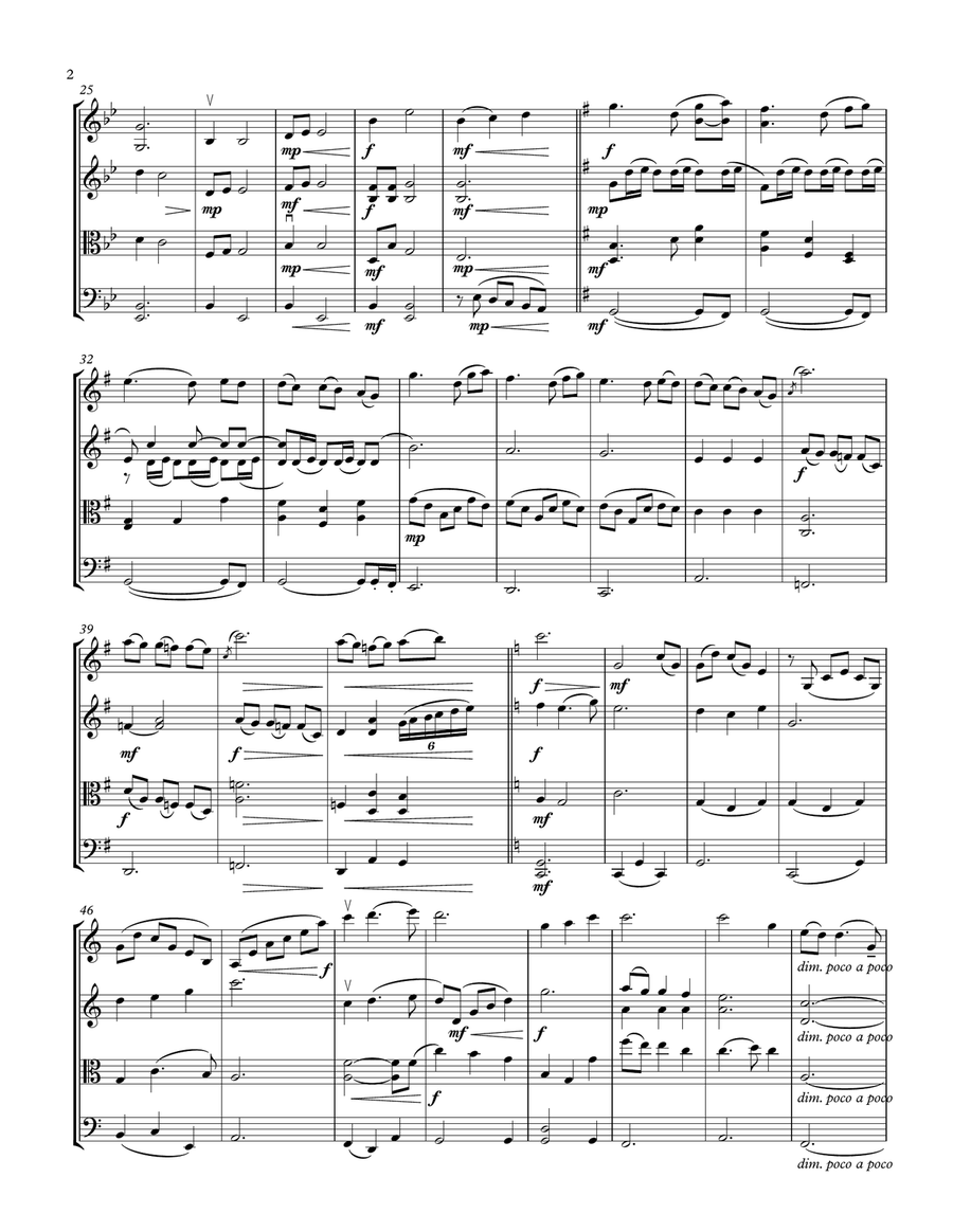 Romantic Flight Romantic Flight String Quartet scores gallery preview page 2