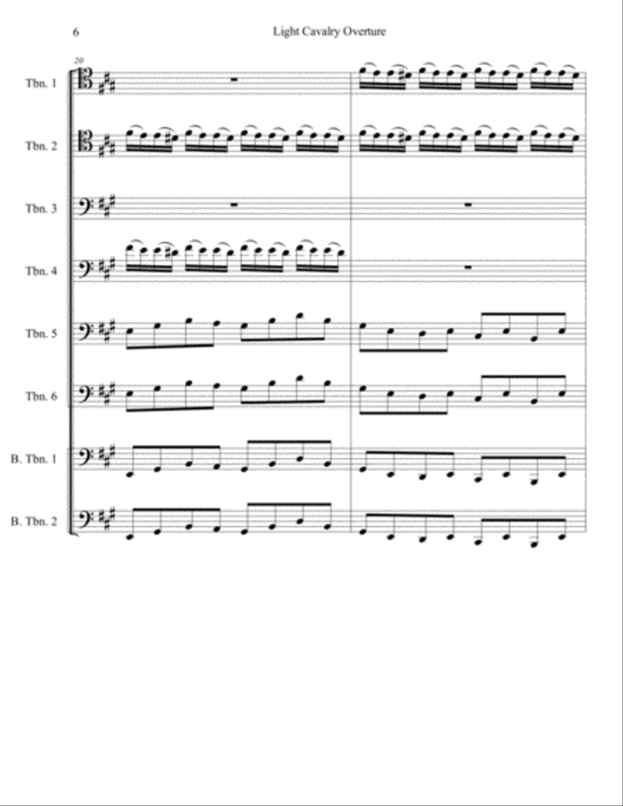 Light Cavalry Overture Brass Ensemble scores gallery preview page 6