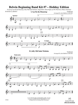 Belwin Beginning Band Kit #7: Holiday Edition: B-flat Bass Clarinet
