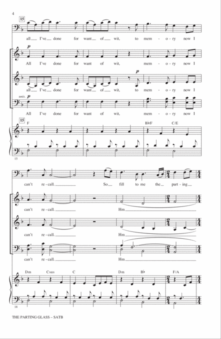 The Parting Glass The Parting Glass 4-Part scores gallery preview page 3