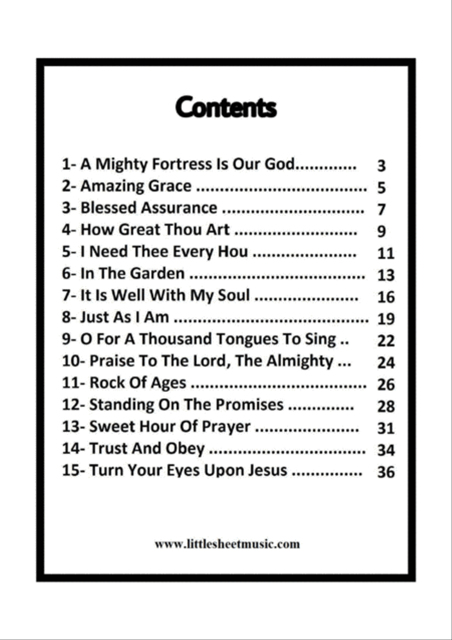 Favorite Hymns On Piano (Volume I) - A Collection of Fifteen Piano Solos Favorite Hymns On Piano (Volume I) - A Collection of Fifteen Piano Solos Piano Solo scores gallery preview page 2