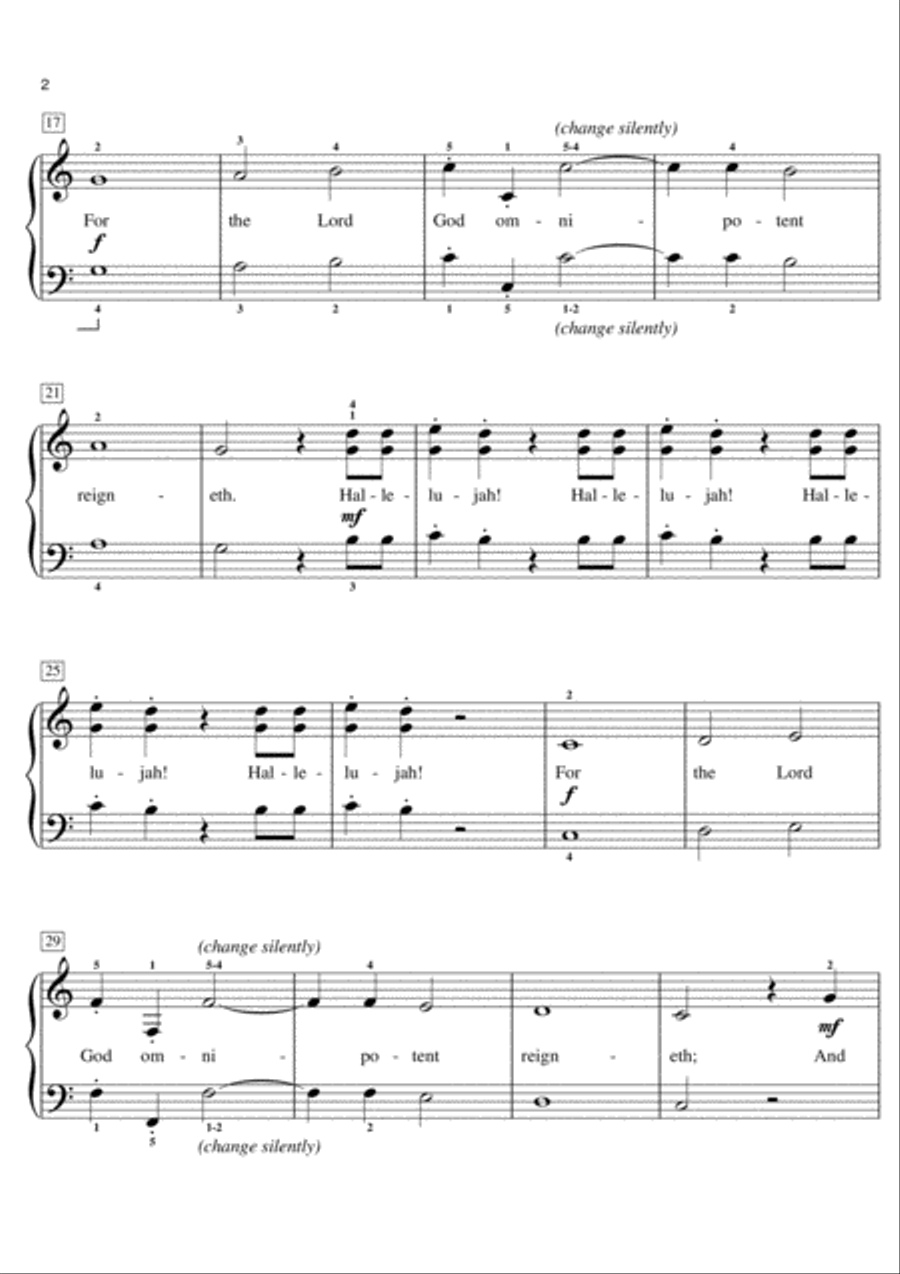 Hallelujah Chorus Choir scores gallery preview page 2