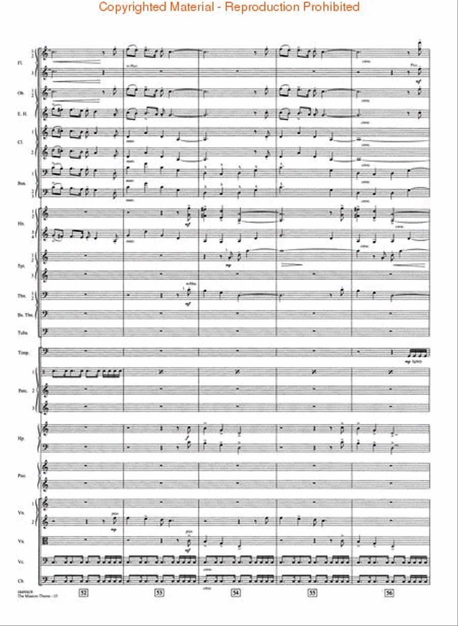The Mission Theme (from NBC News) Full Orchestra scores gallery preview page 3