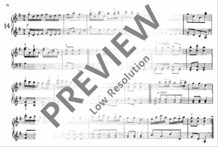 20 English Dances Piano Solo scores gallery preview page 17