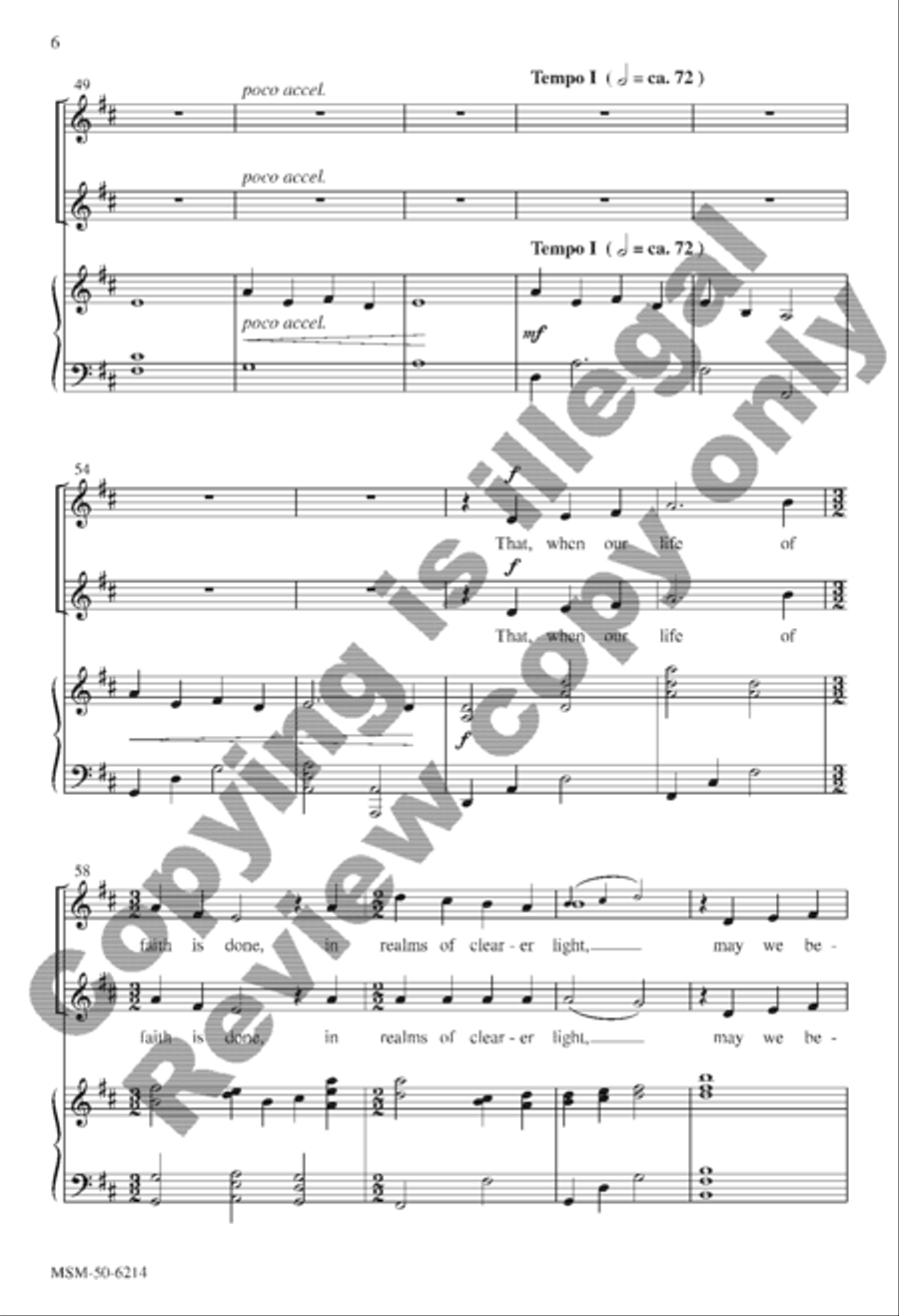 We Walk by Faith 2-Part scores gallery preview page 6