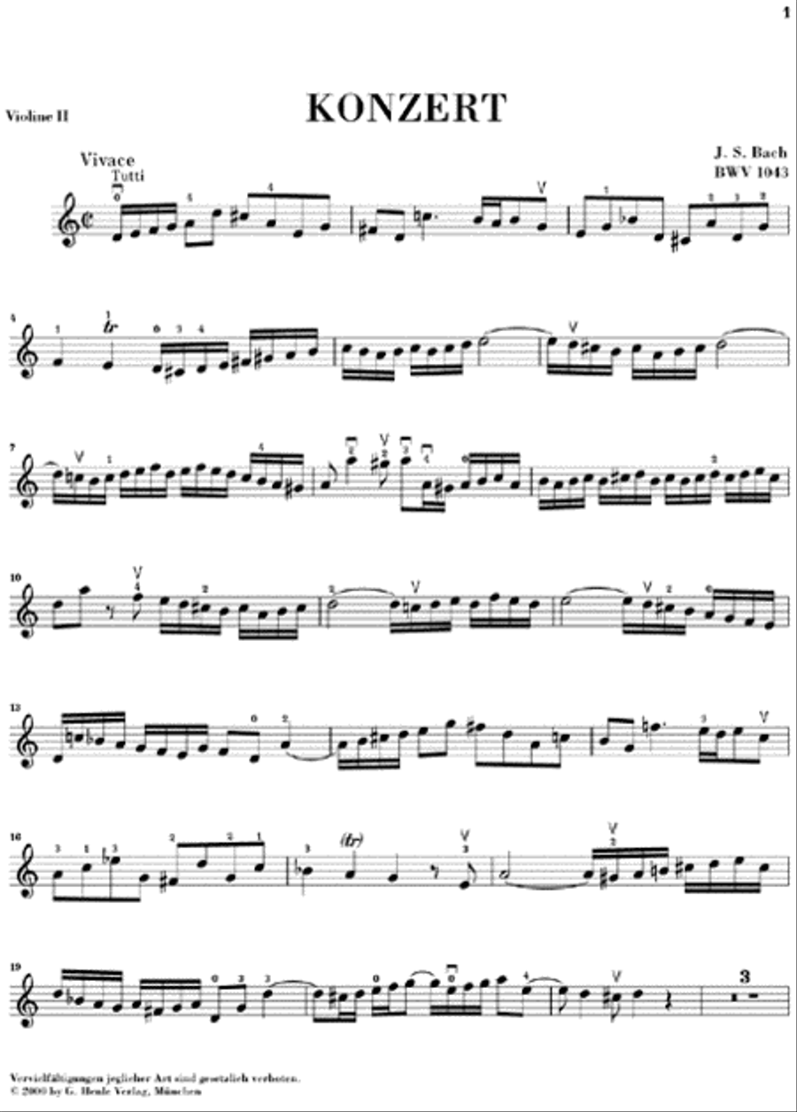 Concerto for 2 Violins and Orchestra in D Minor BWV 1043 Violin scores gallery preview page 5