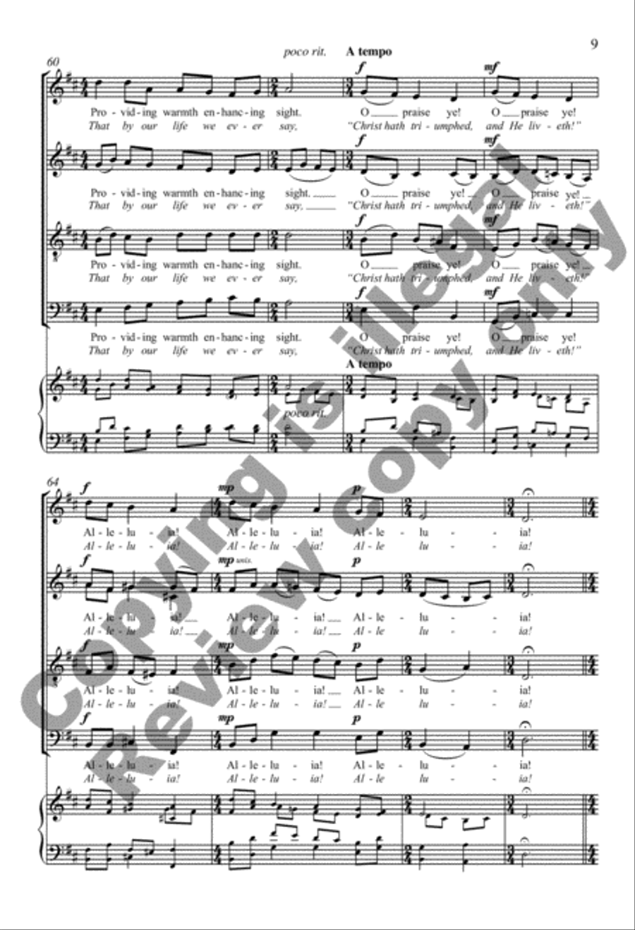 All Creatures of Our God and King (Now Let the Vault of Heaven Resound) 4-Part scores gallery preview page 9