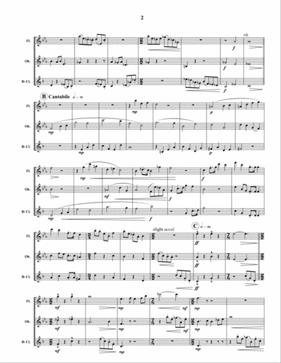 Trio Movement Trio Movement Woodwind Trio scores gallery preview page 3