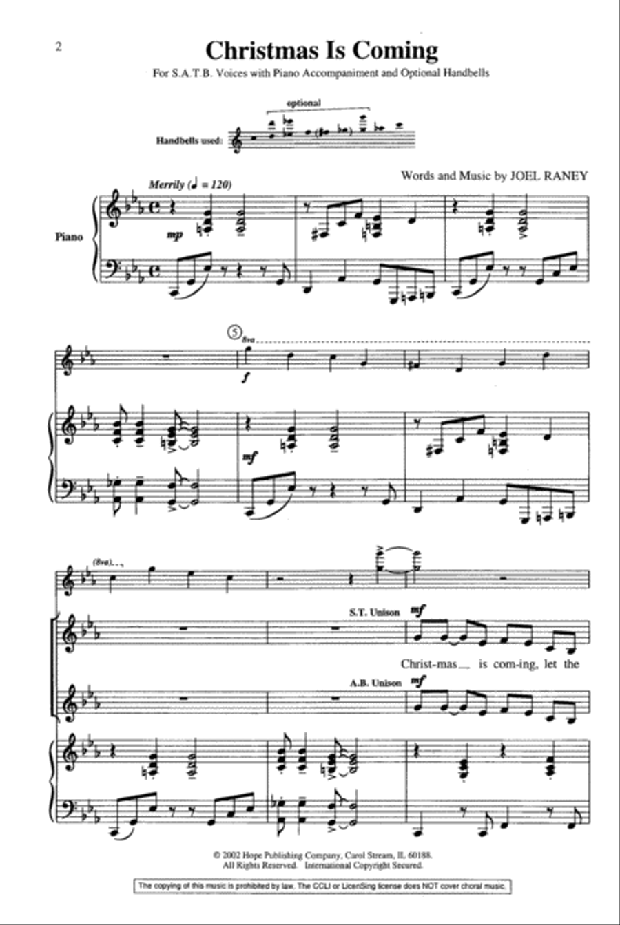 Christmas Is Coming 4-Part scores gallery preview page 3