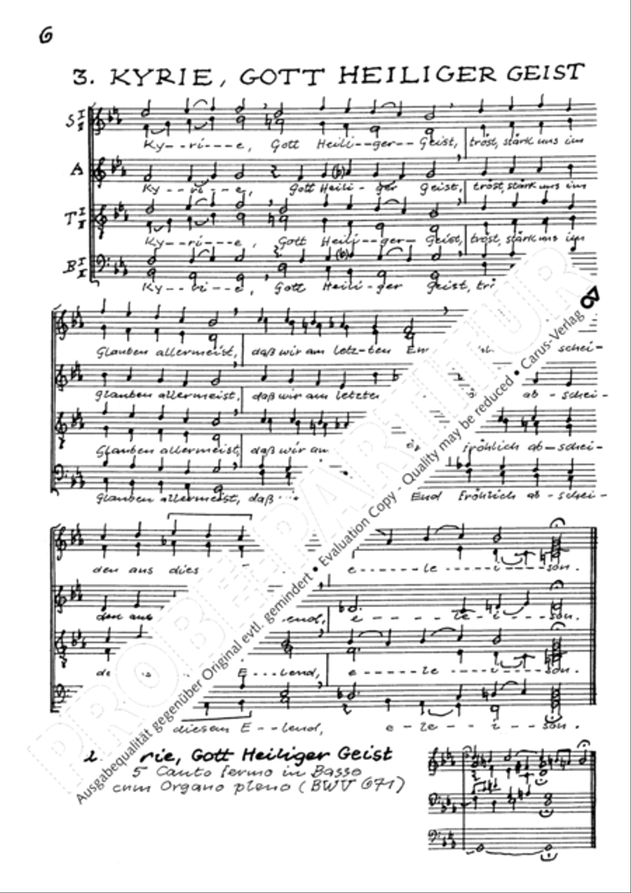 Chorsatze I zu Bachs Clavierubung Collection / Songbook scores gallery preview page 7