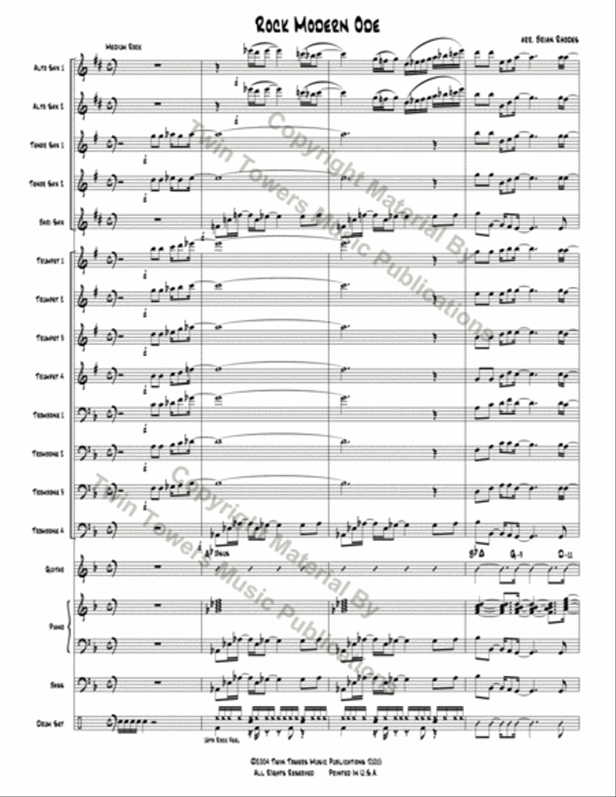 Rock Modern Ode Jazz Ensemble scores gallery preview page 3