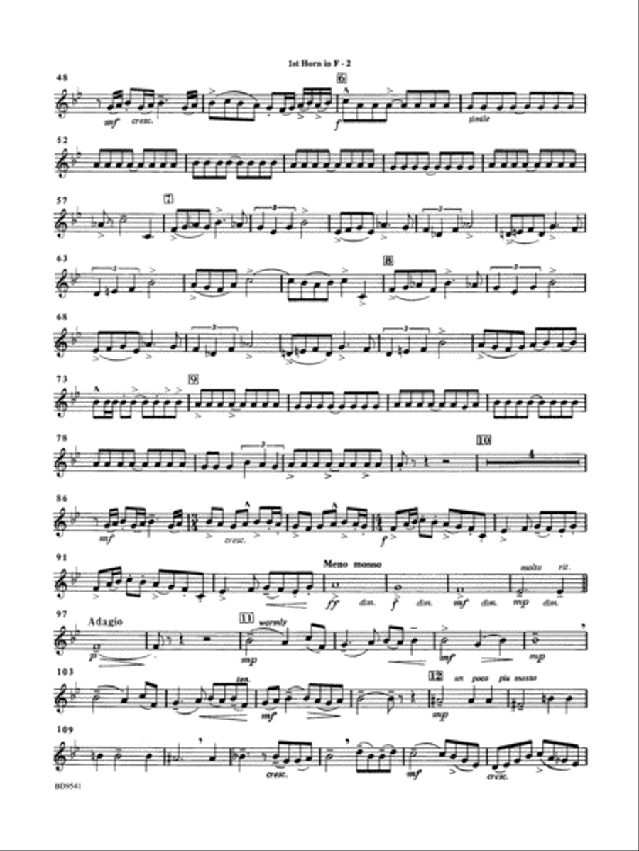 Alvamar Overture: 1st F Horn Concert Band scores gallery preview page 2