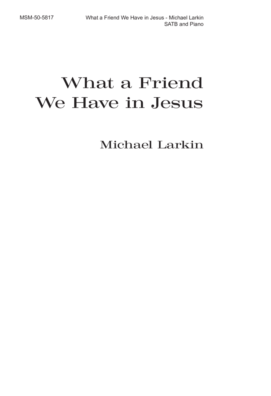What a Friend We Have in Jesus 4-Part scores gallery preview page 1