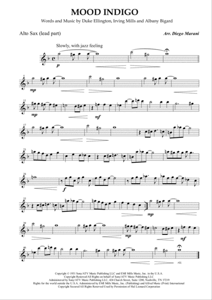Mood Indigo Woodwind Quartet scores gallery preview page 2