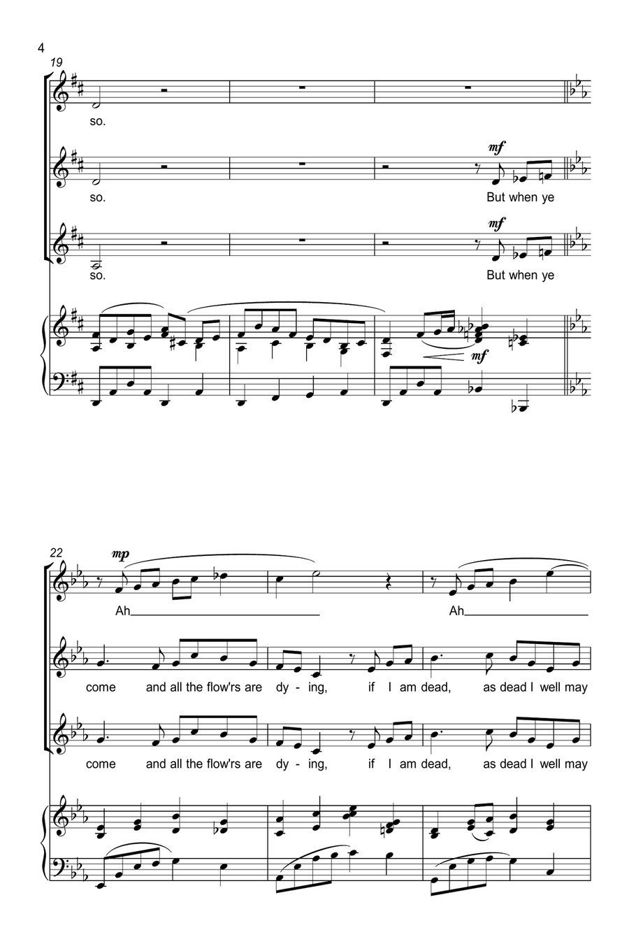 O Danny Boy (Londonderry Air) - SSA - Three Part Choir Upper Voices SSA scores gallery preview page 4