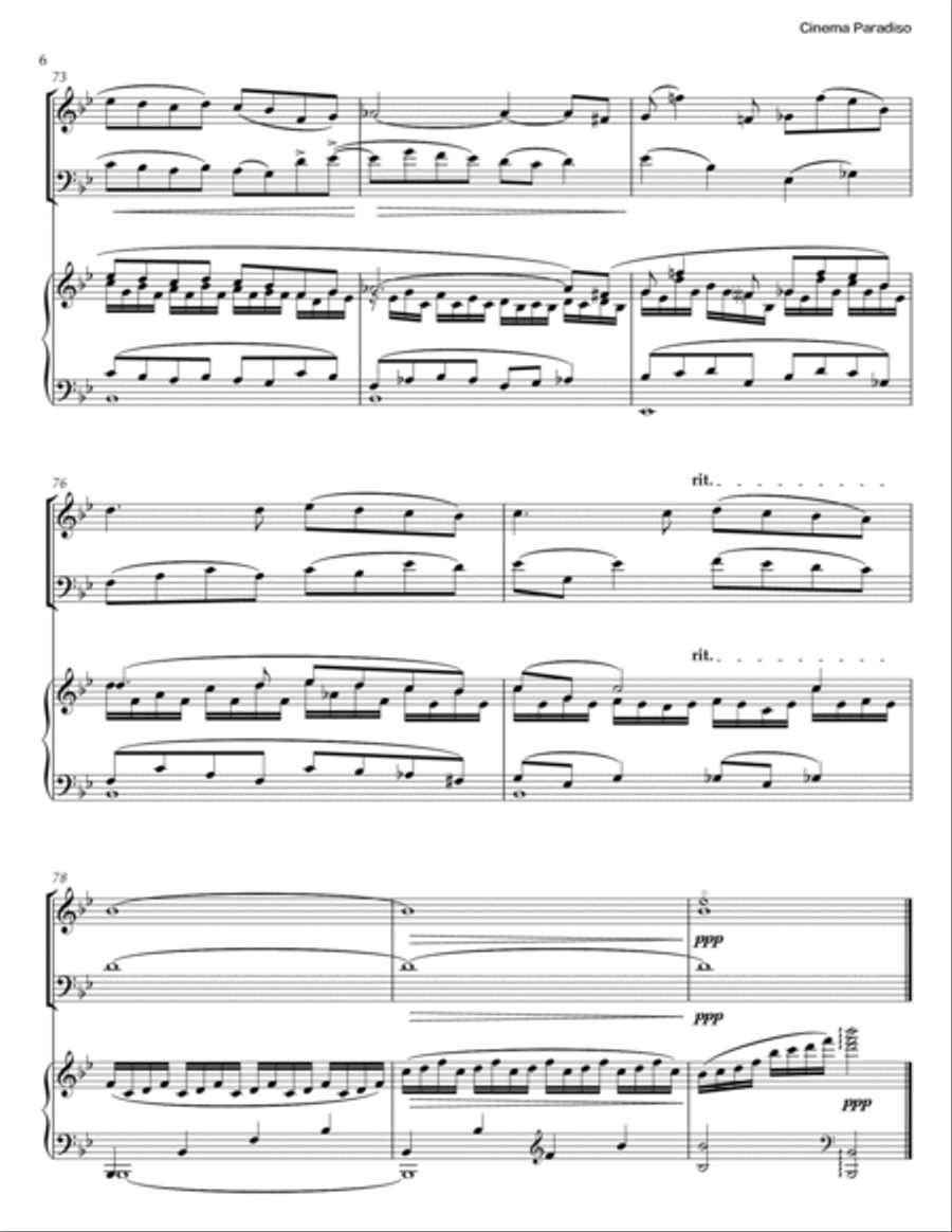 Cinema Paradiso Piano Trio scores gallery preview page 6