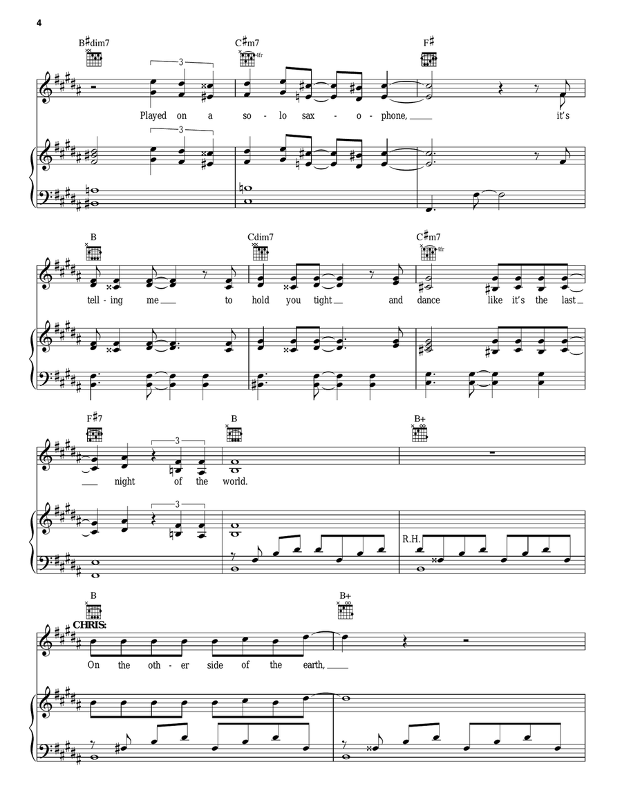 The Last Night Of The World (from Miss Saigon) Piano, Vocal, Guitar scores gallery preview page 4