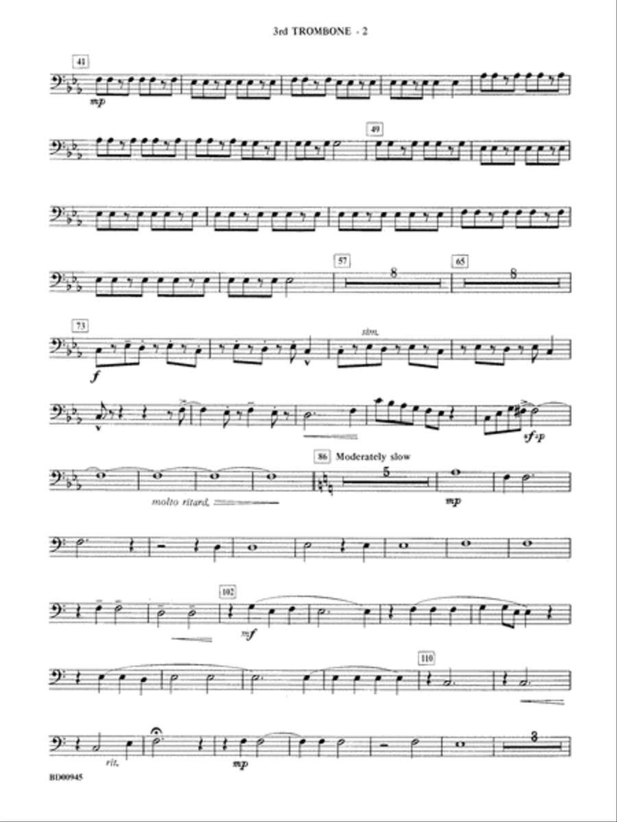 Okeanos: 3rd Trombone Okeanos: 3rd Trombone Concert Band scores gallery preview page 2