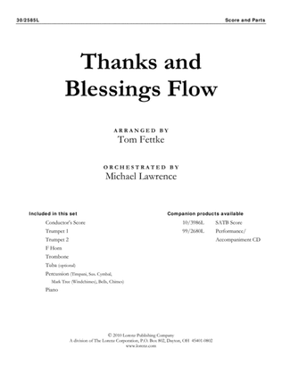 Book cover for Thanks and Blessings Flow - Brass and Percussion Score and Parts