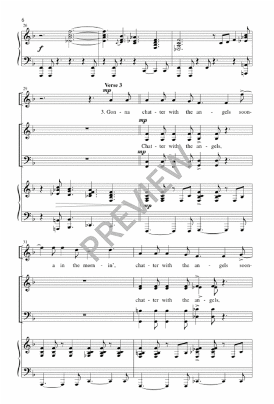 Ride Up in the Chariot 4-Part scores gallery preview page 6