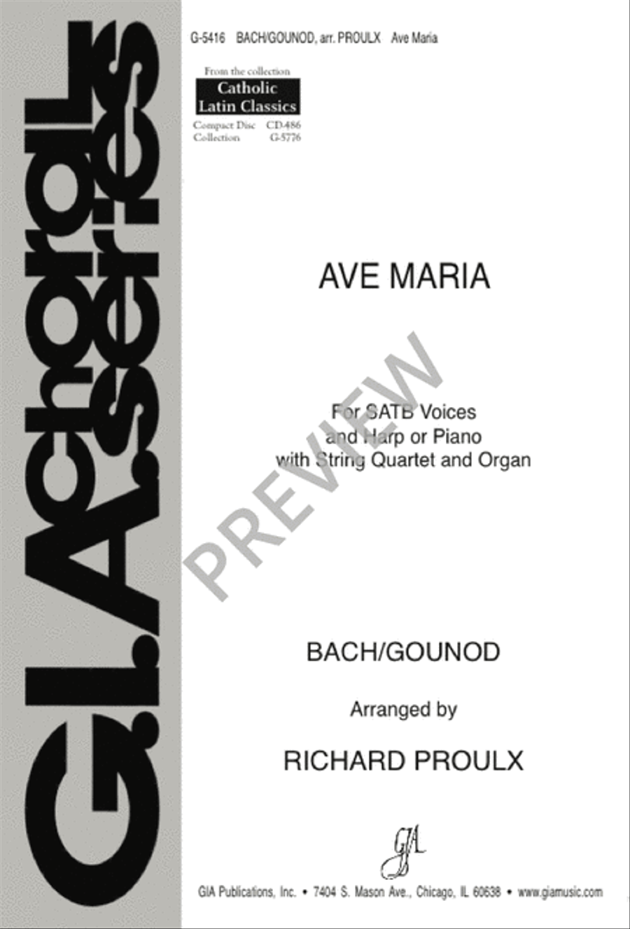 Ave Maria 4-Part scores gallery preview page 1