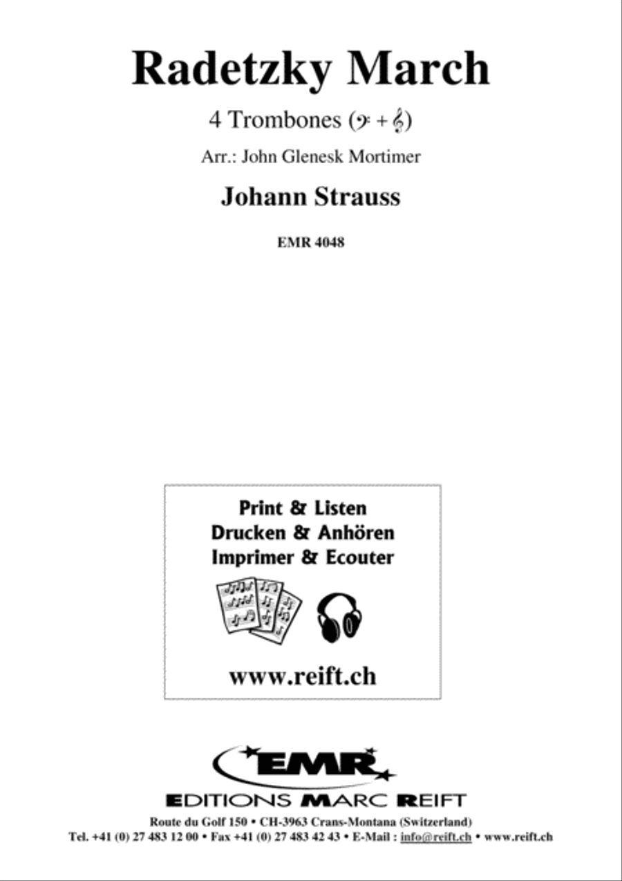 Radetzky March Radetzky March Trombone Quartet scores gallery preview page 2