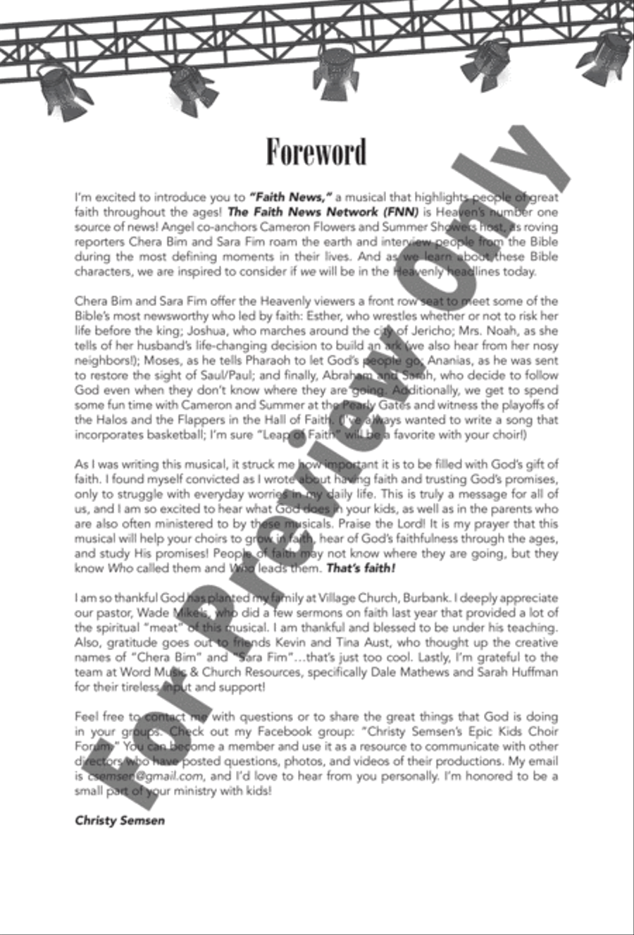 Faith News - Choral Book Choir scores gallery preview page 6