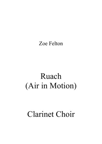 Ruach (Air in Motion) for Clarinet Choir image number null