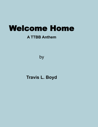 Book cover for Welcome Home (TTBB)