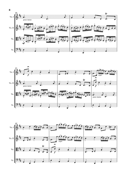 Johann Pachelbel - Canon in D Major, P.37; T.337. Arrangement for String Quartet. Score and Parts. image number null