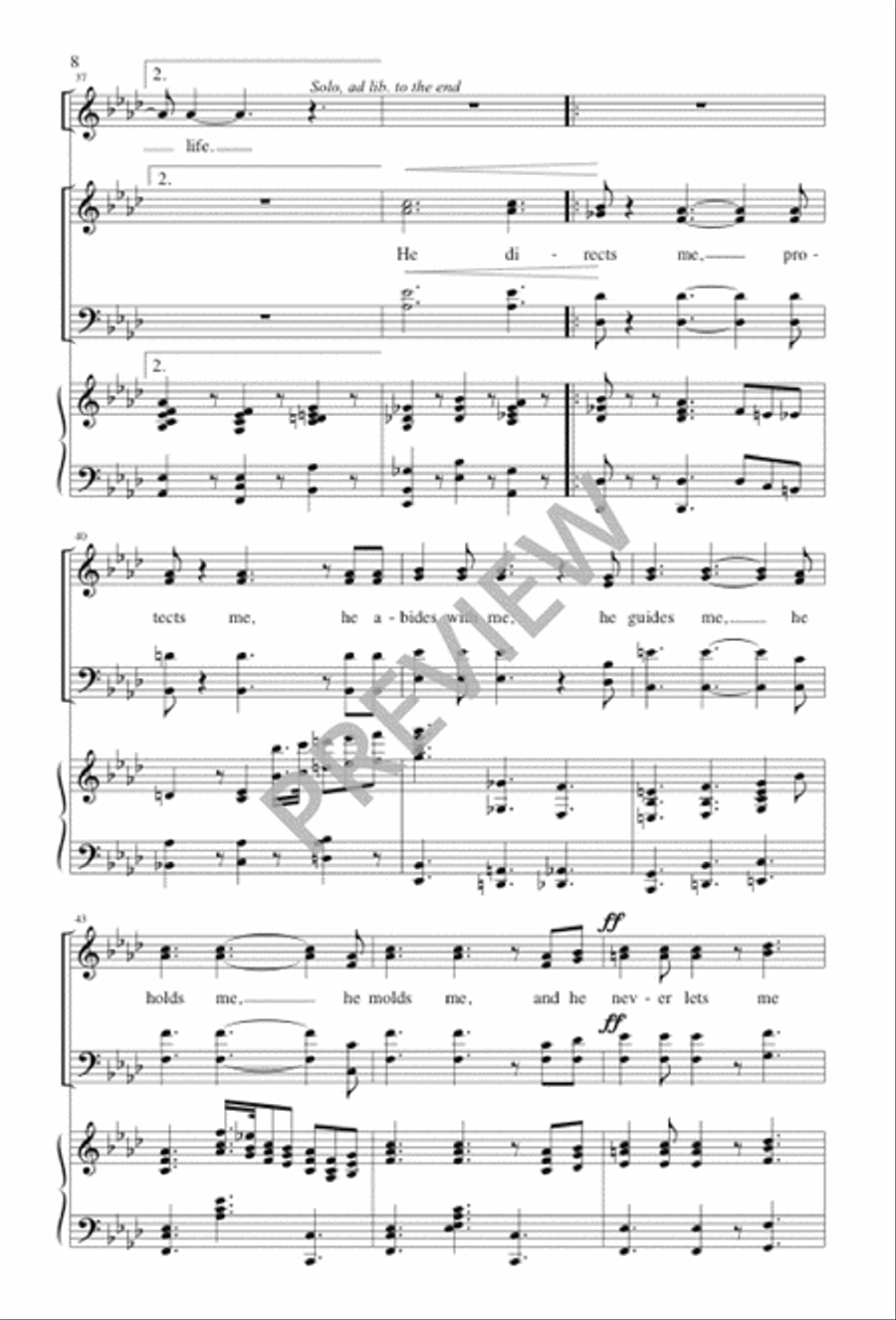 He's Been Keeping Me 4-Part scores gallery preview page 8