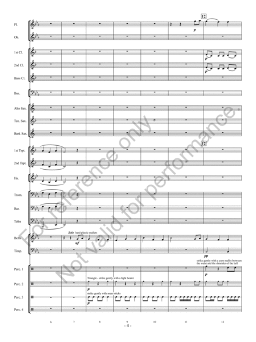 Cowbell Lullaby Concert Band scores gallery preview page 5