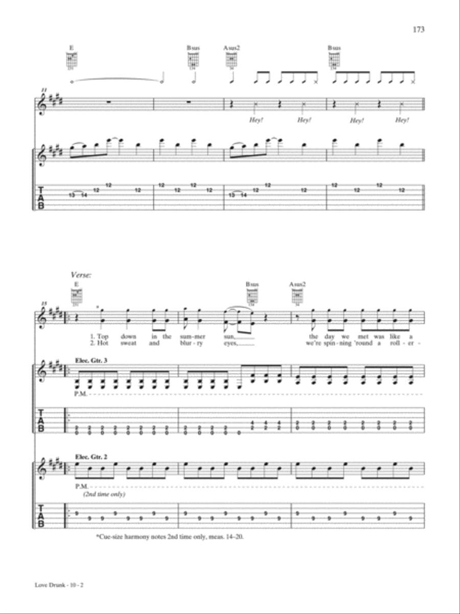 Love Drunk Guitar Tablature scores gallery preview page 2
