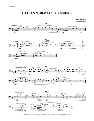 Fifteen Moravian Folk Songs for Trombone and Piano