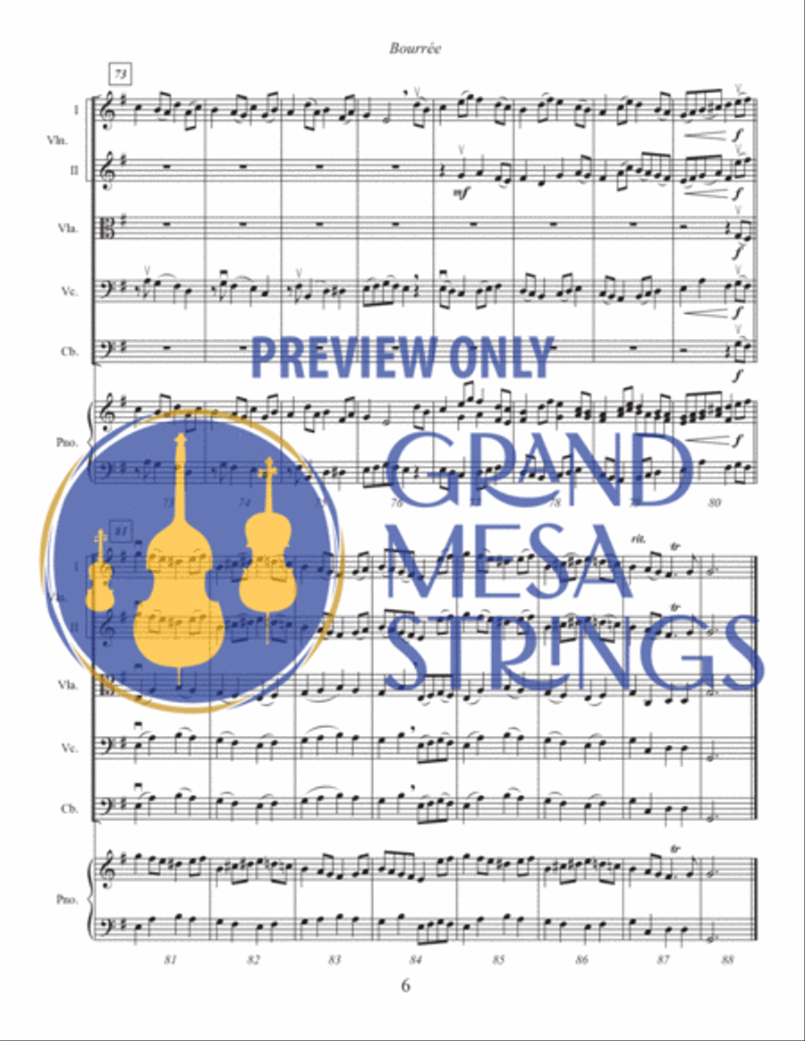 Bourree String Orchestra scores gallery preview page 7